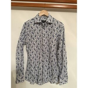 St. Croix contemporary button-down Navy Paisley Long-Sleeve Men's Shirt